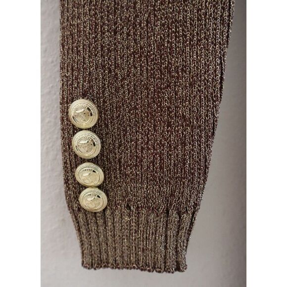 Retrofete FW22-5718 Women's Sz M Gold Avenue Metallic Rib Knit Mini Dress $325 - Picture 5 of 11